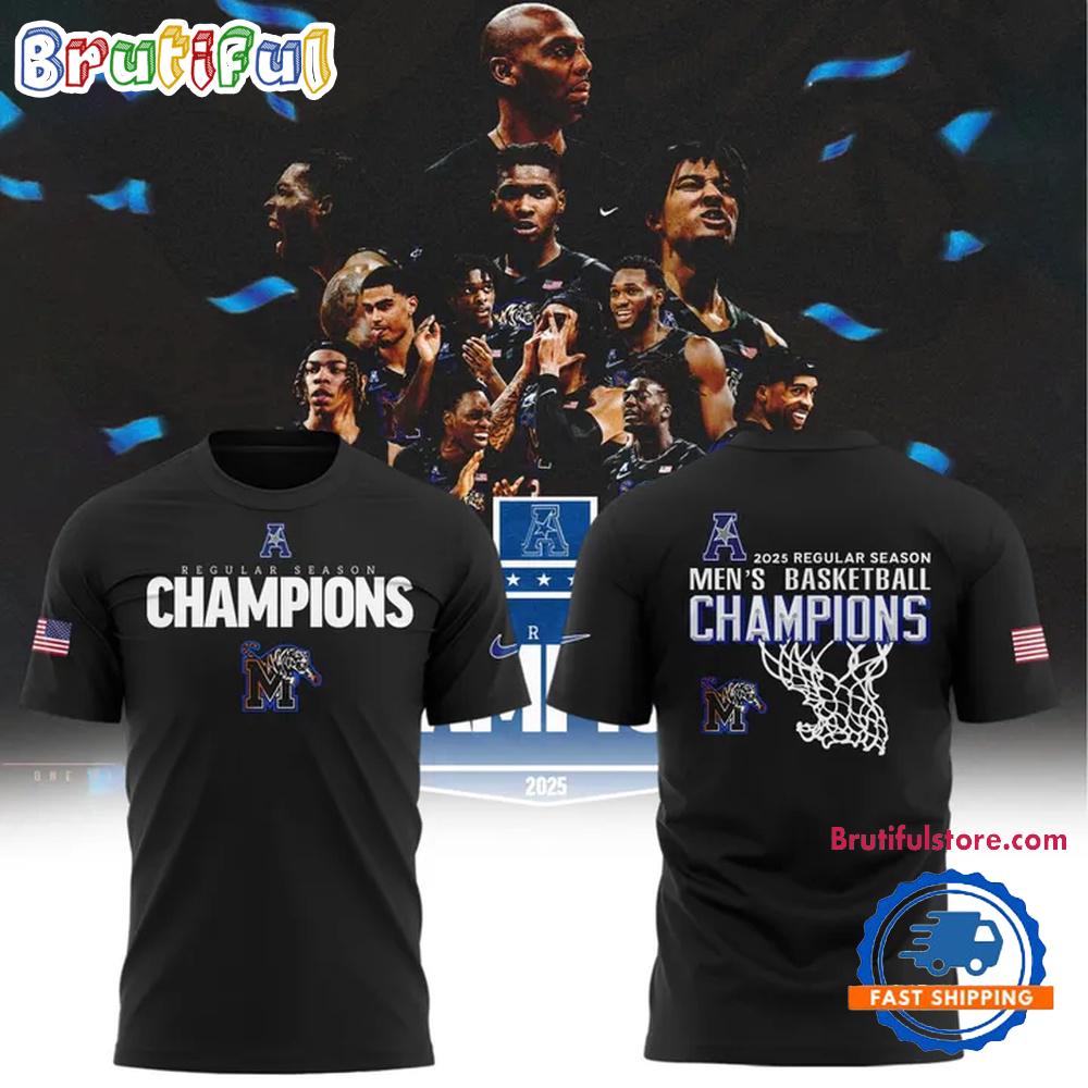 Memphis Tigers 2025 Regular Season Men’s Basketball Champions Hoodie T-Shirt