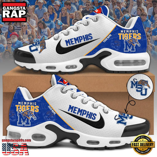 NCAA Custom Name Memphis Tigers Football Mascot Symbol Air Max Plus Shoes Running Sneakers