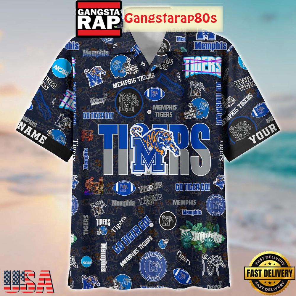 Memphis Tigers Solgan Go Tigers Go True Fan Spirit Custom Name Aloha Hawaiian Shirt