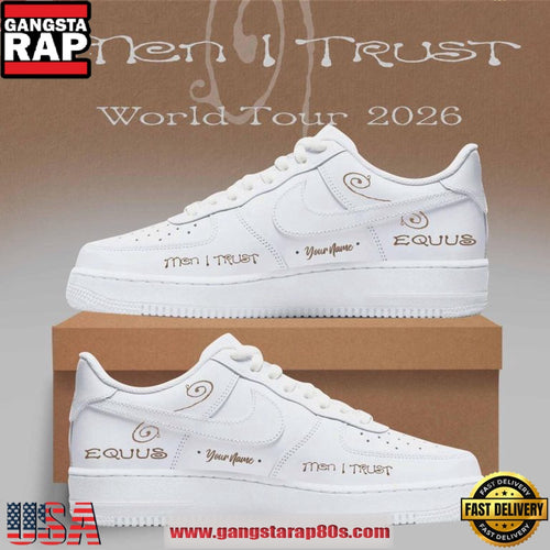 Men I Trust World Tour 2026 Concert Fan Custom White Air Force 1 Sneakers Shoes
