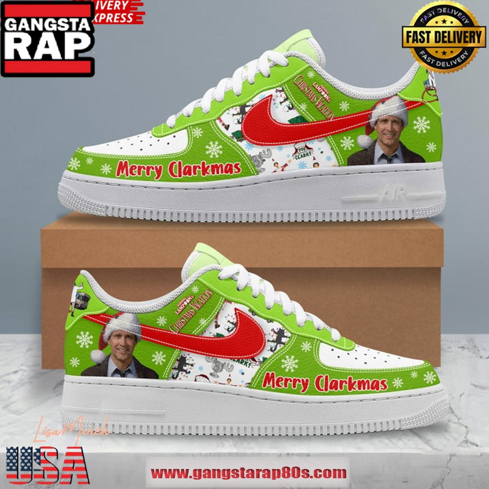 Merry Clarkmas Christmas Vacation Limited Edition Air Force 1 Running Sneakers