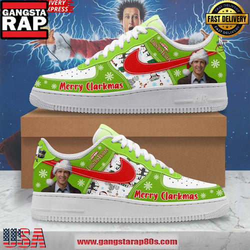 Merry Clarkmas Christmas Vacation Limited Edition Air Force 1 Running Sneakers
