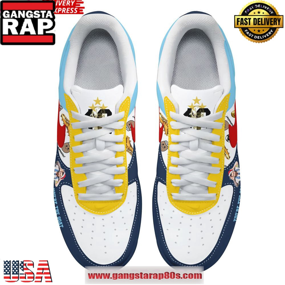 Messi Goat Merry Christmas Limited Edition Air Force 1 Running Sneakers Shoes