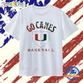 Miami Baseball go Canes Home Plate T Shirt