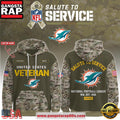 Miami Dolphins NFL Veteran Birthday 2025 Custom Name Unisex Hoodie