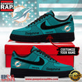 Miami Dolphins New 2026 Version NFL Custom Air Force 1 Running Sneakers Shoes