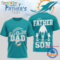 Miami Dolphins 2026 NFL Happy Father Day New Design 3D T Shirt