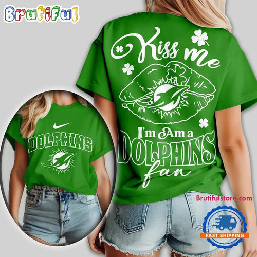 Miami Dolphins 2026 NFL Kiss Me St. Patricks Day All Over Print Shirt
