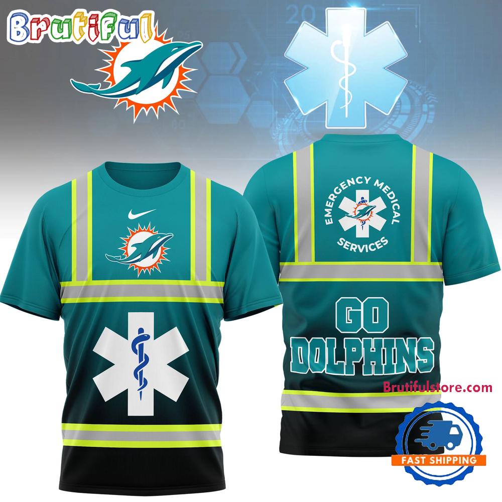 Miami Dolphins 2026 NFL National EMT & Paramedic Day Special New 3D Shirt