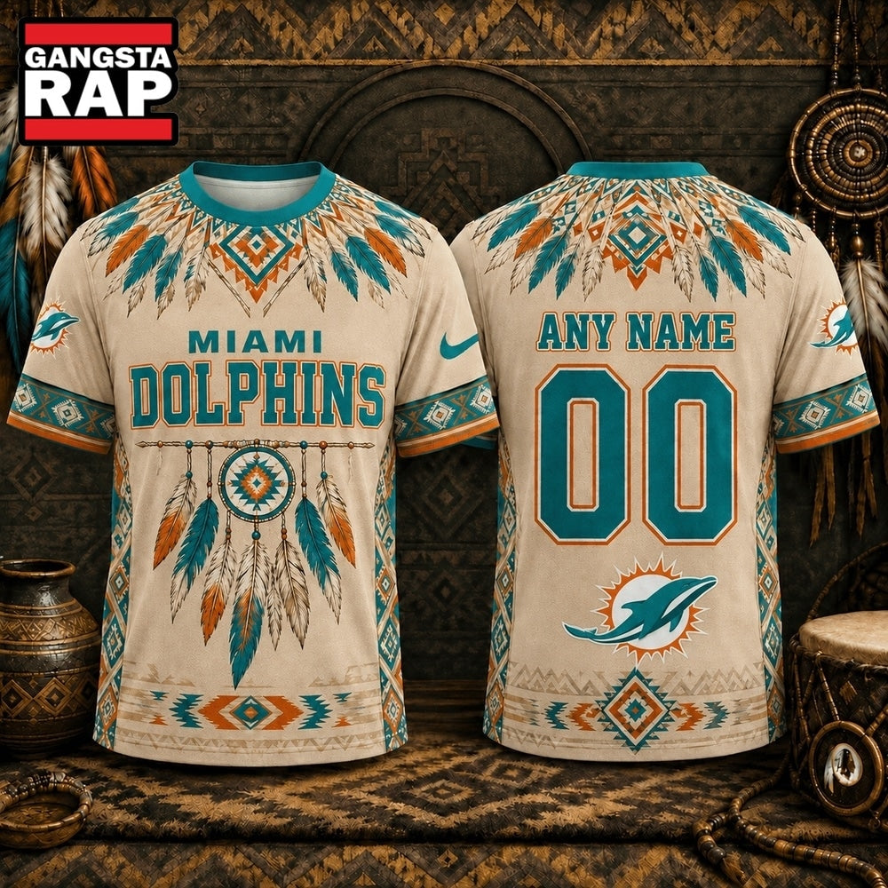 Miami Dolphins 2026 NFL Native American Heritage 3D Shirt, Football New Design Shirt