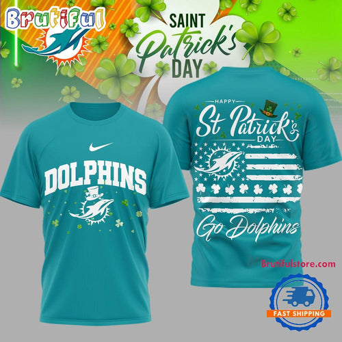Miami Dolphins 2026 NFL St. Patricks Day Special New 3D Shirt