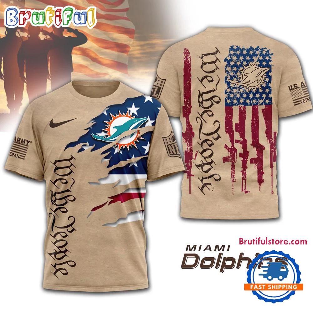 Miami Dolphins 2026 NFL Veteran We The People 3D Shirt