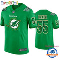 Miami Dolphins #55 Jerome Baker Jersey St. Patricks Day Kelly Green Lucky Football Jersey