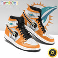 Miami Dolphins Air Jordan 1 Shoes Jack Skellington Printing Shoes Sneaker