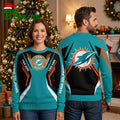 Miami Dolphins Festive Logo Ugly Christmas Sweater