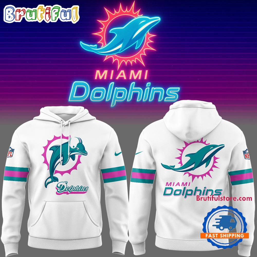 Miami Dolphins Football Vice City White Hoodie