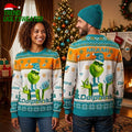 Miami Dolphins Grinchy Cheer Ugly Christmas Sweater