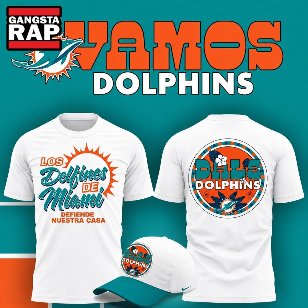 Miami Dolphins Hispanic Heritage Los Delfines De Miami 2026 Hoodie T-Shirt