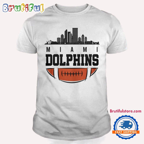 Miami Dolphins NFL 2025 City Skyline T Shirt