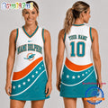 Miami Dolphins NFL Bold Team Pride Women Basketball Jersey Dress