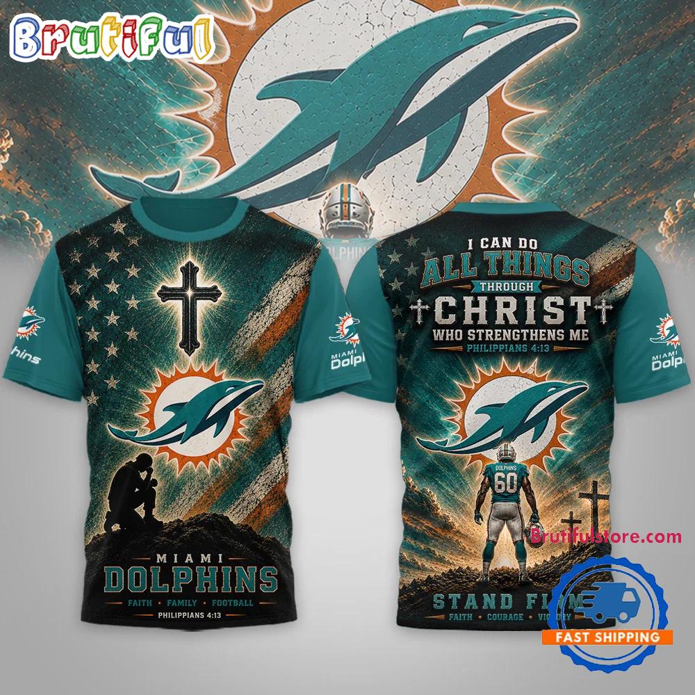 Miami Dolphins NFL Faith Family Limited Edition 3D Shirt