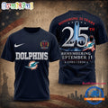 Miami Dolphins NFL Honoring 25 Years Remembering September 11 T Shirt