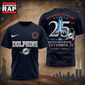 Miami Dolphins NFL Honoring 25 Years Remembering September 11 T Shirt, Football New Design Shirt