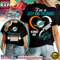 Miami Dolphins NFL Jeep Girl Women’s Black T-Shirt