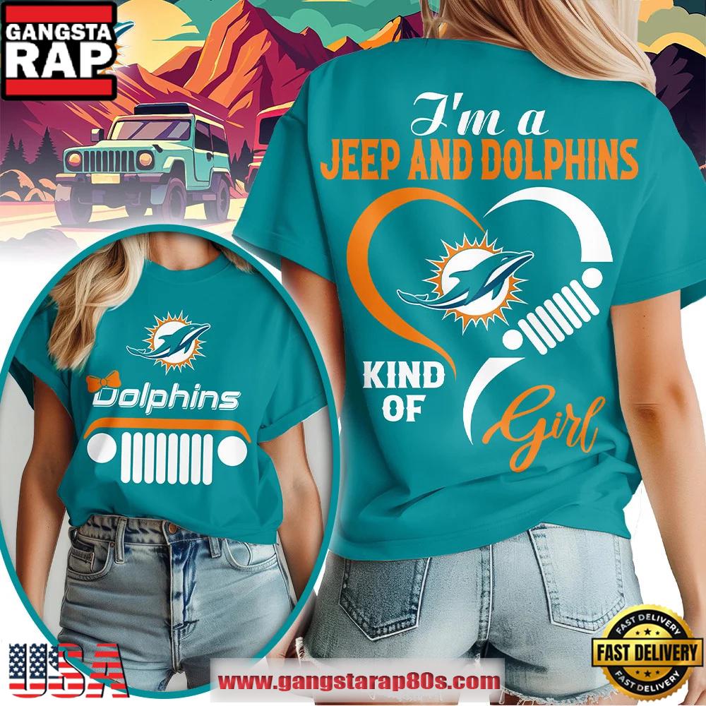 Miami Dolphins NFL Jeep Girl Women’s T Shirt