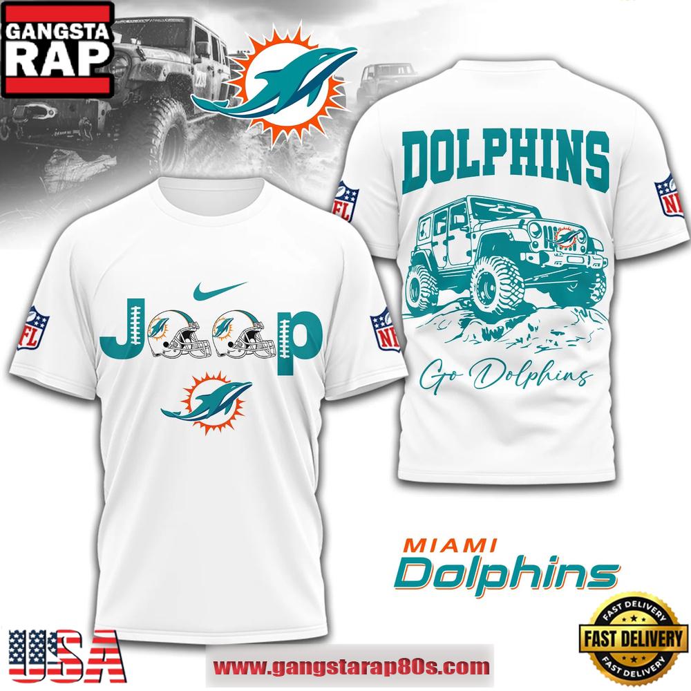 Miami Dolphins NFL Premium NFL Jeep Unisex T-Shirt