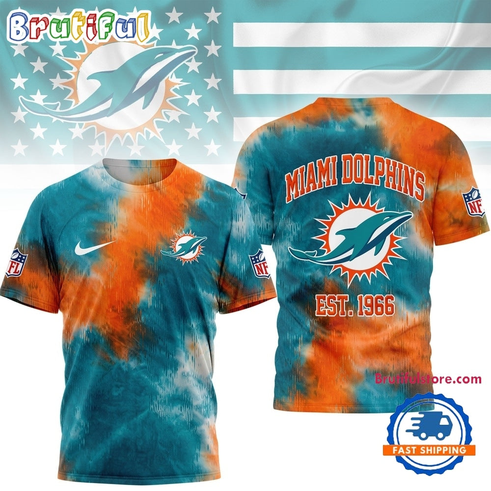 Miami Dolphins NFL Sunday Legends Tie Dye 3D Shirt