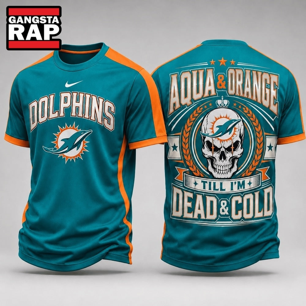 Miami Dolphins NFL Till I’m Dead Forever Skull Fan Pride 3D Shirt, Football New Design Shirt Hoodie T-Shirt