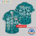 Miami Dolphins Night Flower Pattern Personalized Name Hawaii Shirt
