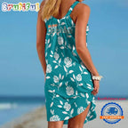Miami Dolphins Rose Pattern Women’s Summer Beach Sling Dress
