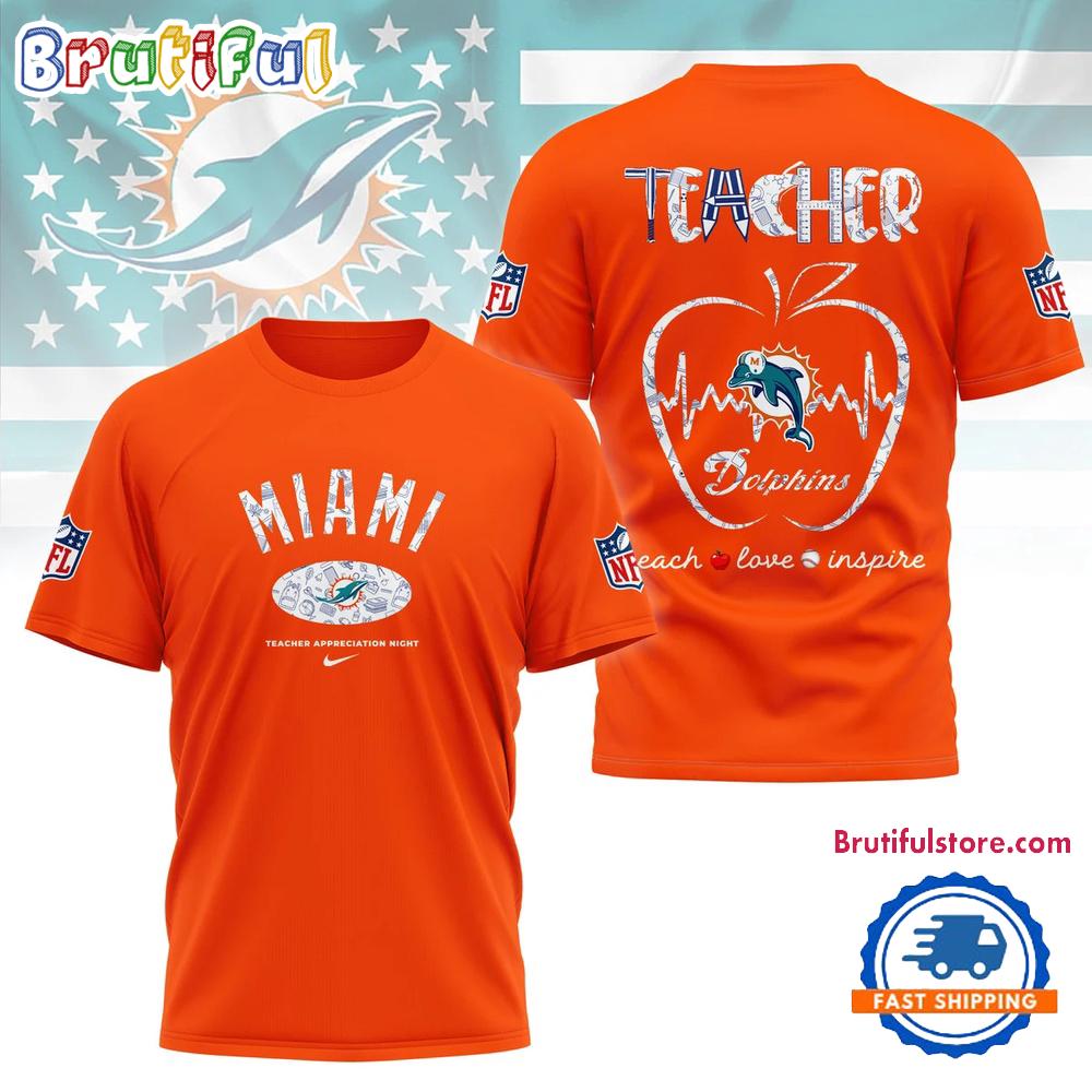 Miami Dolphins Teacher Appreciation Night 2025 Limited T Shirt