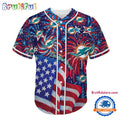 Miami Dolphins USA Flag Independence Day Baseball Jersey, Sport Team 4th of July Jersey