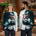 Miami Dolphins Venom 3D Ugly Christmas Sweater