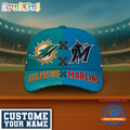 Miami Dolphins x Miami Marlins Sporty New Design Baseball Cap