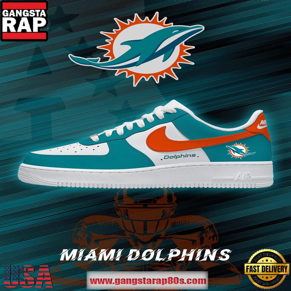 Miami Football Limited NFL Air Force 1 Sneakers Shoes