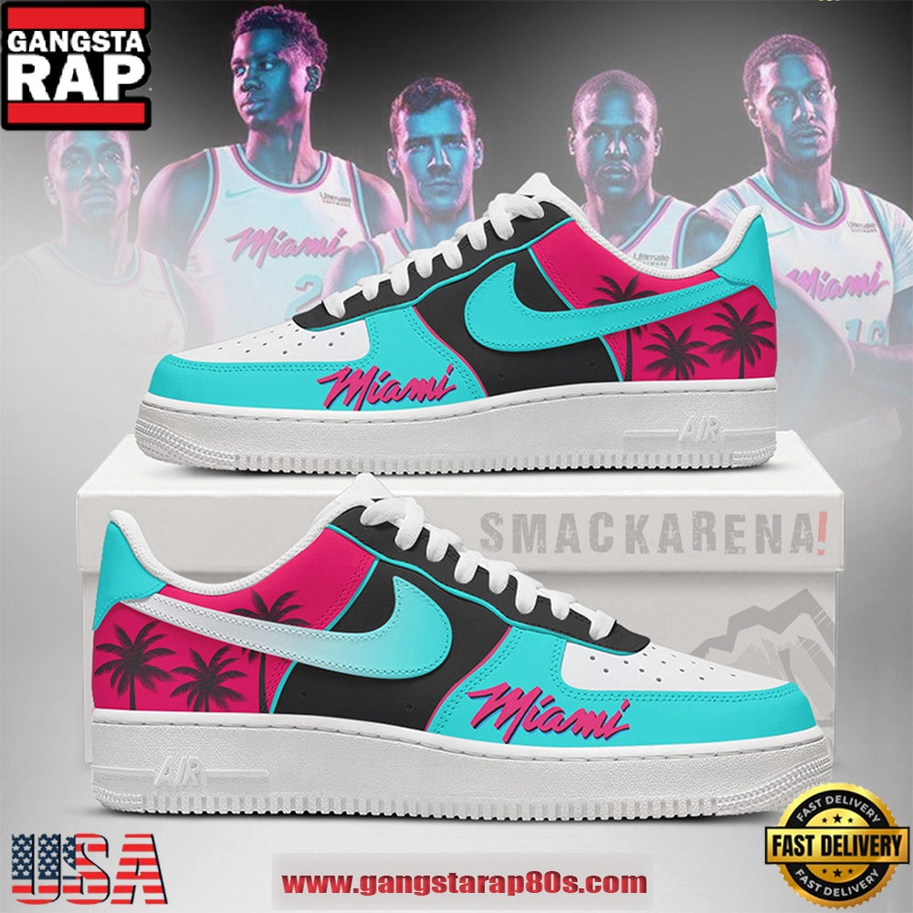 Miami Heat NBA New 2026 Version Air Force 1 Sneakers Shoes