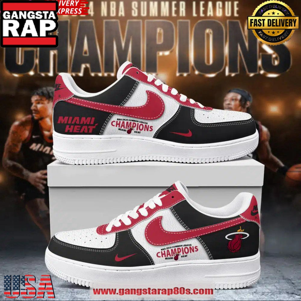 Miami Heat NBA Summer League Champions Air Force 1 Sneakers Shoes