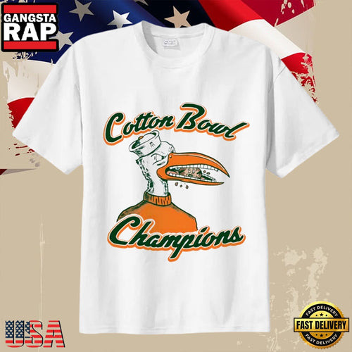 Miami Hurricanes 2025 Mascot Cotton Bowl Champions T Shirt