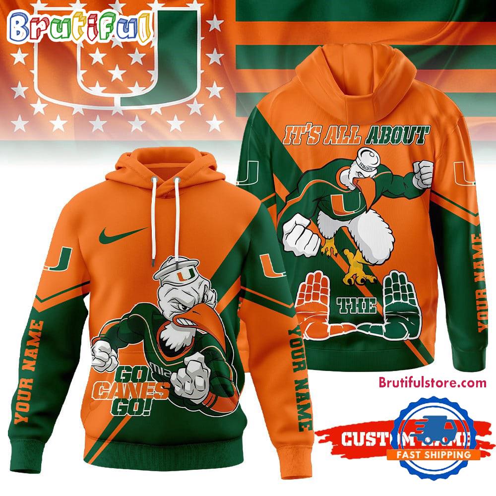 Miami Hurricanes 2025 NCAA Duo Color Personalized Hoodie