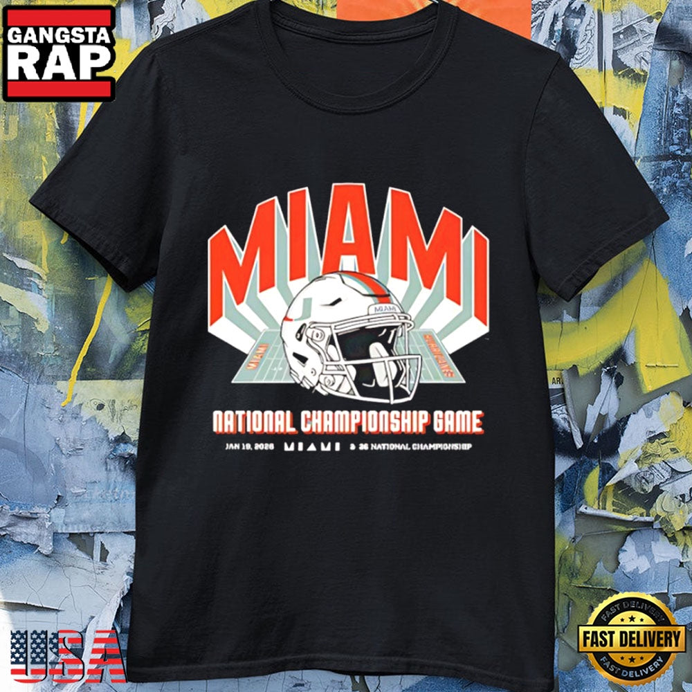 Miami Hurricanes 2026 CFP National Championship Helmet T-Shirt