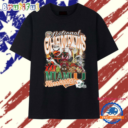 Miami Hurricanes 2026 Football National Champions Mascot Vintage T Shirt