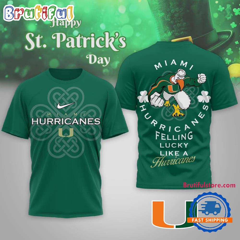 Miami Hurricanes 2026 NCAA Lucky St. Patricks Day Limited Edition 3D Shirt