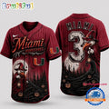 Miami Hurricanes 2026 NCAA Spooky Mascot Halloween Personalized Baseball Jersey Shirt