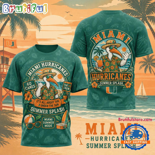 Miami Hurricanes 2026 NCAA Summer Limited Edition 3D T Shirt