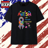 Miami Hurricanes Autism Awareness Accept Understand Love ribbon T Shirt