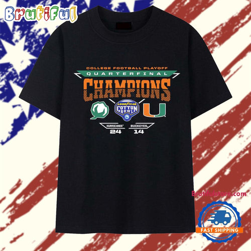 Miami Hurricanes beat Ohio State Buckeyes 2026 Cotton Bowl Champions T Shirt
